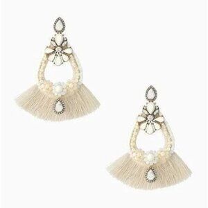 Stella & Dot Audrey Fringe Statement Earrings 2 in 1